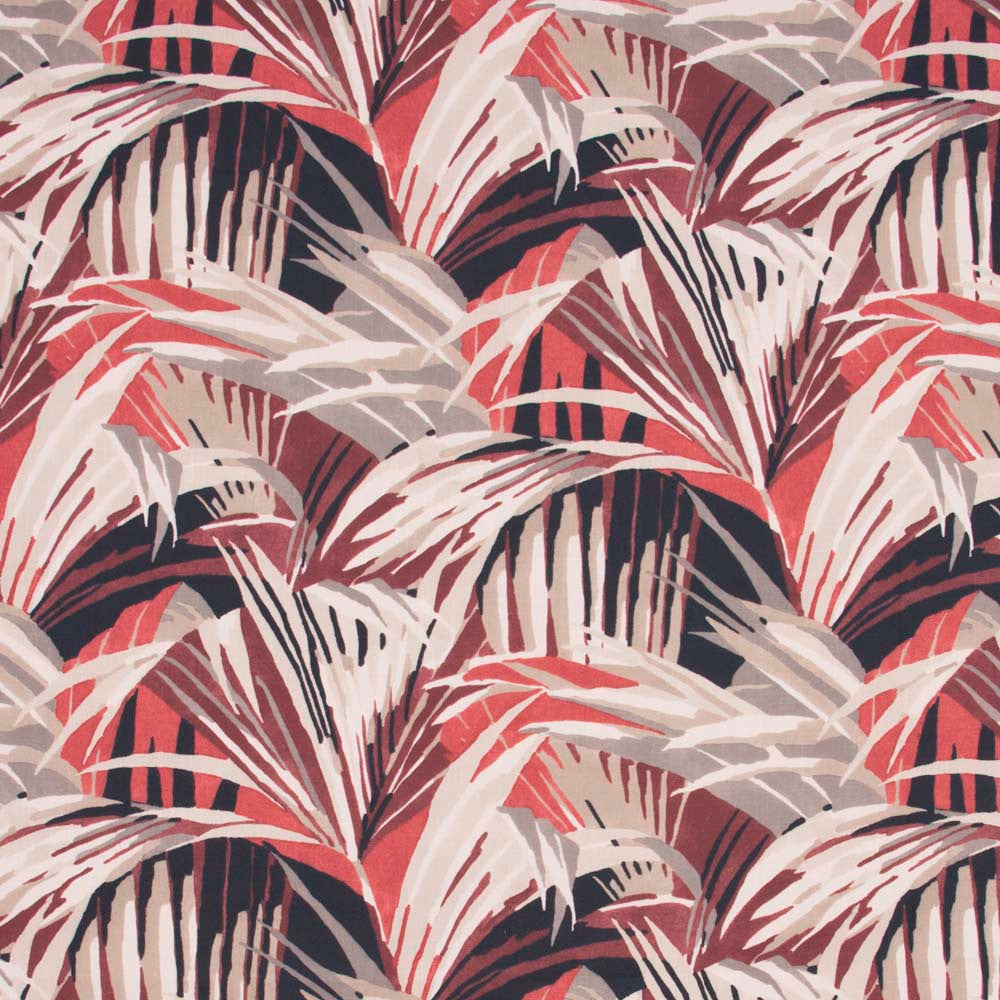 Treehouse Sangria by Carole Fabric Red Sea 100% Polyester India 50,000 Wyzenbeek Double Rubs Horizontal: 26.625 and Vertical: 24.5 55.5 - Fabric Carolina -