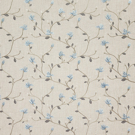 Season Opener Bluebell by Carole Fabric Dewdrop 52% Polyester, 21% Viscose, 18% Cotton, 9% Linen India N/A 9 1/2" V, 16 3/4" H 51"  - Fabric Carolina -