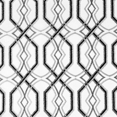 Rivers Connect Pewter by Carole Designer Fabric ONYX & IVORY 63% Cotton, 31% Viscose, 6% Spun Polyester- Softened India N/A </p><p>Repeat: 15 1/2" V, 5 3/4" H 52" - Swanky Fabrics -