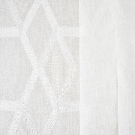 Flip Over White by Carole Fabric Sheer Luxury 100% Polyester TURKEY N/A 5 7/8" V, 15 1/8" H 118"  - Fabric Carolina -