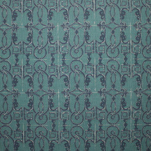 Road Block Prussian Blue by Carole Fabric