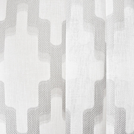 On Behalf Gray by Carole Fabric Sheer Luxury 100% Polyester TURKEY  15 1/4" V, 6" H 118"  - Fabric Carolina -
