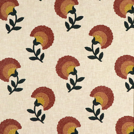 <p>Kindly Expression Sienna by Carole Fabric</p><p><strong>Required Minimum Quantity Purchase: 2 yards</strong></p><p>Book: Forget Me Knot</p><p>Content: Base: 55% Polyester, 40% Cotton, 5% Linen Embr: 60% Polyester, 25% Cotton, 15% Linen</p><p>Origin: </p><p>Performance: 70,000 Wyzenbeek Double Rubs</p><p>Repeat: 9 1/4" V, 9" H</p><p>Width: 54*"</p>