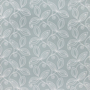 Lovely Leaf Blue Mist by Carole Fabric