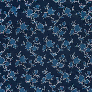 Park Scenery Deep Navy by Carole Fabric