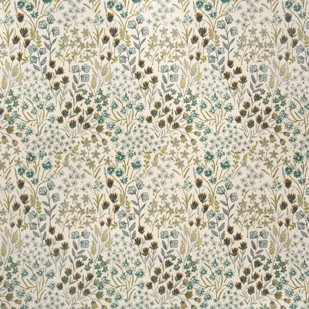 Forget About It Lake by Carole Fabric Misty Glen 100% Cotton India  25 3/4" V, 13 7/8" H 55""  - Fabric Carolina -