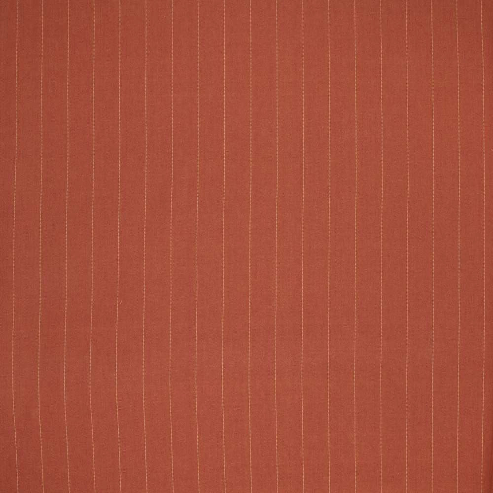 Bluesy Stripe Terra Cotta by Carole Fabric In Tune 100% Cotton India Passes 15,000 Double Rubs Wyzenbeek Horizontal: 2375 and Vertical: 0 54 - Fabric Carolina -