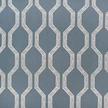 Seemingly Knot Dusty Blue by Carole Designer Fabric Blue Forest 100% Cotton India N/A Horizontal: 10 5/8" D and Vertical: 15 1/8" V 52" - Swanky Fabrics -
