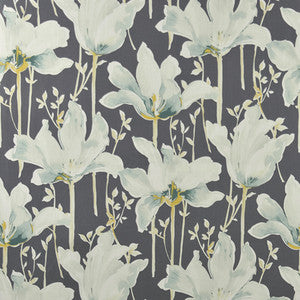 Lotus Blooms Navy by Carole Fabric