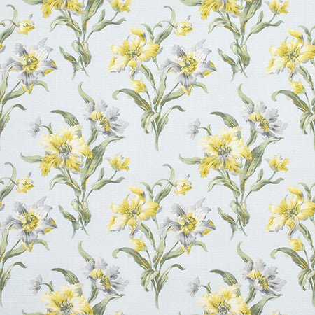 Vibrant Stems Mist by Carole Fabric Wellington 100% Cotton SPAIN 30,000 Wyzenbeek Double Rubs 13 1/2" V, 13 1/2" H 54"  - Fabric Carolina -