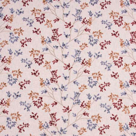 Feet Above Vineyard by Carole Designer Fabric Red Sea 52% Cotton, 48% Polyester India 9 1/8" V, 17 1/4" H 51.75" - Swanky Fabrics -
