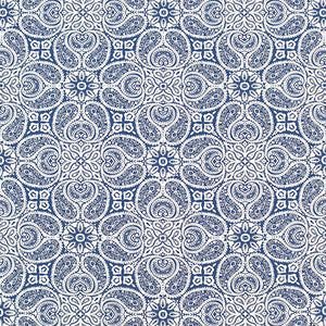 Paisley Connections Navy by Carole Fabric