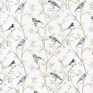 Tip Of A Feather Seagreen by Carole Fabric