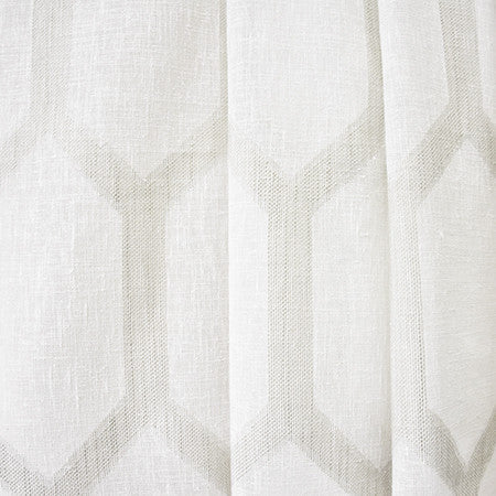 To The Point Smoke by Carole Designer Fabric Sheer Luxury 85% Polyester, 15% Cotton-Weighted Hem INDIA 13 1/2" V, 4 1/2" H 116" - Swanky Fabrics -