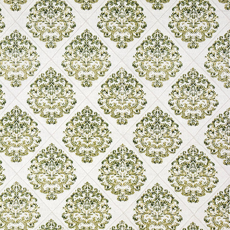 Diamond Within Ivy by Carole Designer Fabric English Garden 59.7% Cotton, 39.9% Linen, 0.4% Polyester 2,000 Martindale Circular Rubs 9 1/2" V, 8 3/4" 52" - Swanky Fabrics -
