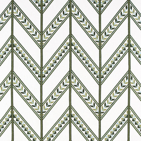 At This Moment Hunter by Carole Fabric Jade 60% Polyester, 40% Cotton India  15 1/8" V, 12 3/8" H 50.75"  - Fabric Carolina -