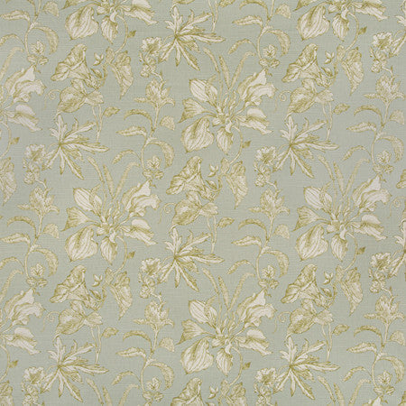Our Song Dew by Carole Designer Fabric Misty Glen 100% Cotton-Soil Repellent Pakistan 25 1/4" V, 13 1/2" H HD 55"" - Swanky Fabrics -