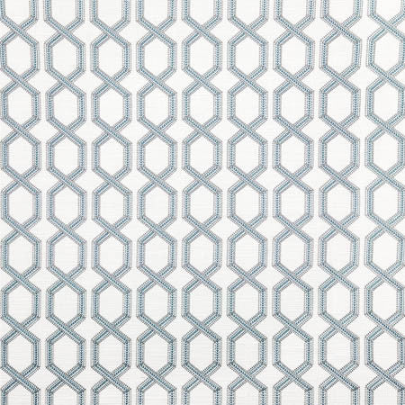 Next To Me Aegean by Carole Fabric Dewdrop Base: 97% Polyester, 3% Linen. Embr: 100% Polyester India 30,000 WYZENBEEK DOUBLE RUBS 4 1/2" V, 4 1/4" H 52"  - Fabric Carolina -