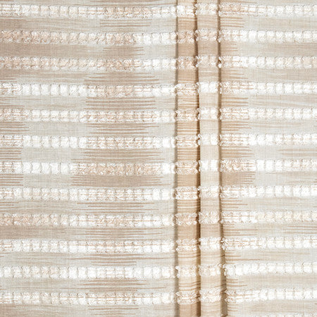 Winter Morning Sand by Carole Fabric Sheer Impressions 80% Polyester, 14% Linen, 6% Viscose N/A 21 1/4" V, 21 1/4" H 118" - Fabric Carolina -