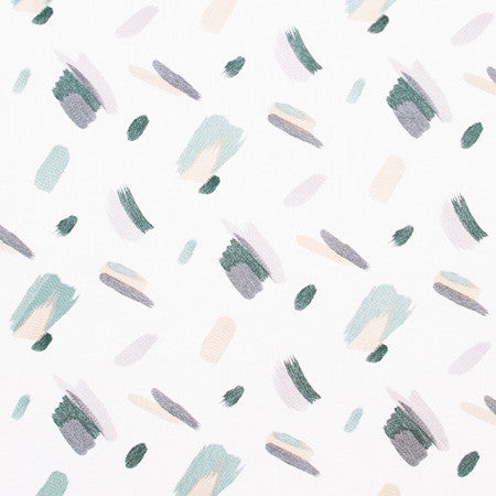 Brush Away Laurel Green by Carole Fabric Spearmint 36% Polyester, 26% Cotton, 22% Viscose, 16% Linen China Passes 30,000 Double Rubs Wyzenbeek 17 1/2" V, 18" H 53"  - Fabric Carolina -