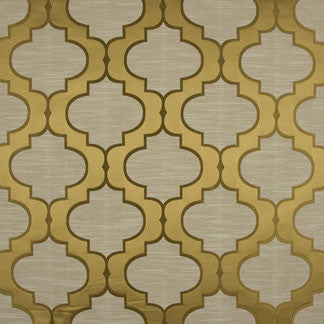 Thespian Gold by Carole Designer Fabric Etiquette 58% Polyester, 42% Cotton India N/A Horizontal: 9 1/4" and Vertical: 8 3/4" 55" - Swanky Fabrics -