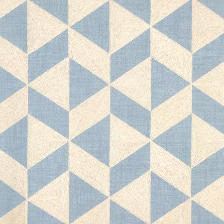 To Their Surprise Sky by Carole Designer Fabric Making Waves Base: 75% Cotton, 25% Polyester Embr: 60% Polyester, 25% Cotton, 15% Linen N/A 9 1/2" V, 6 5/8" H 53" - Swanky Fabrics -