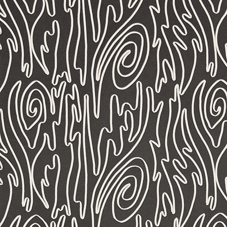 Twist About Chalkboard by Carole Fabric Muse 65% Cotton, 35% Recycled Polyester India  18 1/4" V, 25 1/2" H 51"  - Fabric Carolina -