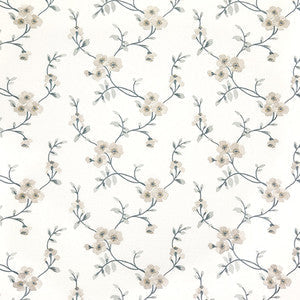 Hearts And Flowers Aqua by Carole Fabric