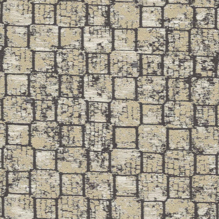 Power Block Pyrite by Carole Designer Fabric Modern Edge 100% Polyester India 85,000 Wyzenbeek Double Rubs Horizontal: 6.75 and Vertical: 6.125 55 - Swanky Fabrics -
