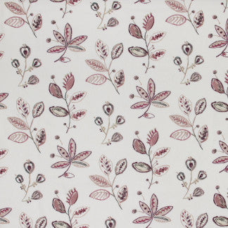 Well Wishes Sangria by Carole Designer Fabric Mulberry Sangria 70% Polyester, 30% Linen India N/A 18 7/8" V, 25 1/2" H HD 51" - Swanky Fabrics -