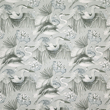 Bird Song Silver by Carole Designer Fabric First Impressions 54% Cotton, 46% Polyester China 25" V, 14" H HD 56" - Swanky Fabrics -