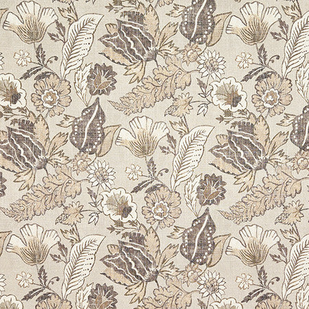 Lomilomi Pecan by Carole Fabric First Impressions 36% Polyester, 26% Cotton, 22% Viscose, 16% Linen China  27" V, 13 1/2" H HD 55"  - Fabric Carolina -