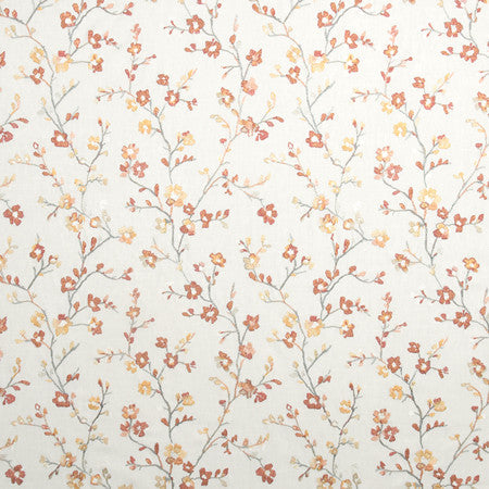 Flower Trail Blossom by Carole Designer Fabric From The Heart 58% Cotton, 42% Polyester India 18 1/2" V, 17 1/2" H 52.25" - Swanky Fabrics -