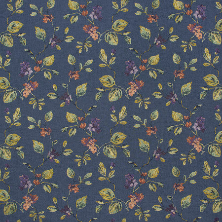 Never Leave Garden by Carole Fabric Blue Forest,Geranium 52% Polyester, 48% Cotton India N/A 18 7/8" V, 17" H 51"  - Fabric Carolina -