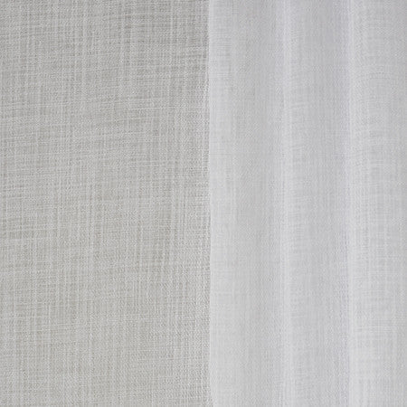 Calm Breeze White by Carole Designer Fabric Sheer Philosophy 100% Polyester France None 138" - Swanky Fabrics -