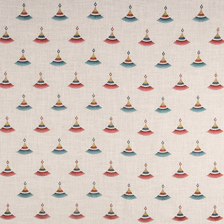 Fan Out Primrose by Carole Designer Fabric Well-Traveled 86% Polyester, 9% Rayon, 5% Linen China 60,000 Wyzenbeek Double Rubs </p><p>Repeat: 5 3/4" V, 4 1/2" H 55" - Swanky Fabrics -