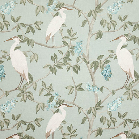 Spot A Heron Mineral by Carole Fabric Dewdrop 100% Cotton India 33,000 WYZENBEEK DOUBLE RUBS 24 5/8" V, 27 1/4" H 55"  - Fabric Carolina -