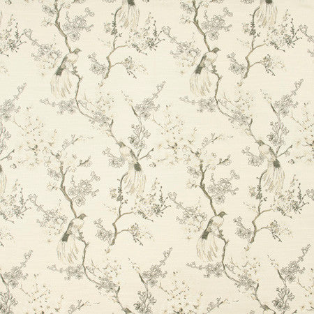 Bird In Waiting Taupe by Carole Fabric Birch 63% Polyester, 37% Viscose India N/A Horizontal: 13 1/2" and Vertical: 20 5/8" V 51" - Fabric Carolina -