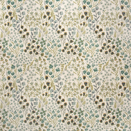 Forget About It Lake by Carole Designer Fabric Misty Glen 100% Cotton India 25 3/4" V, 13 7/8" H 55"" - Swanky Fabrics -