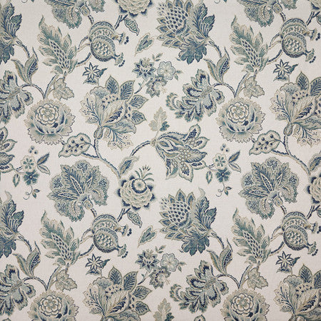 Allied Denim by Carole Designer Fabric Blue Crush 55% Linen, 45% Cotton Spain 27" V, 27" H 54"" - Swanky Fabrics -