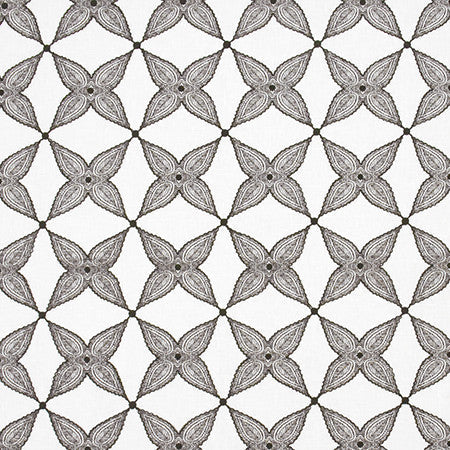When Stars Align Grey by Carole Designer Fabric Artisan Base: 70% Cotton, 25% Poly, 5% Linen. Embr: 60% Cotton, 21% Poly, 15% Rayon, 4% Linen INDIA N/A 4 1/2" V, 4 1/2" H 54" - Swanky Fabrics -
