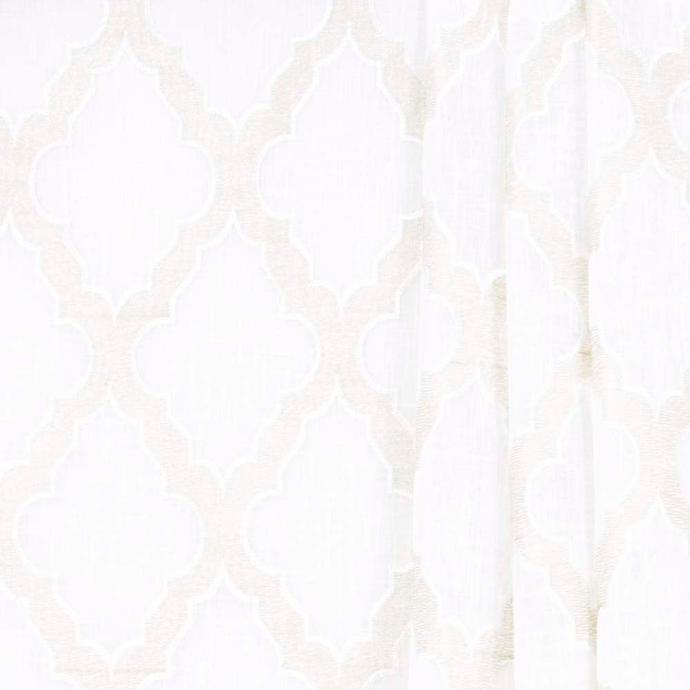 Entire Story Cream by Carole Designer Fabric Sheer Intrigue 100% Polyester India N/A Horizontal: 6 and Vertical: 9.5 51 - Swanky Fabrics -