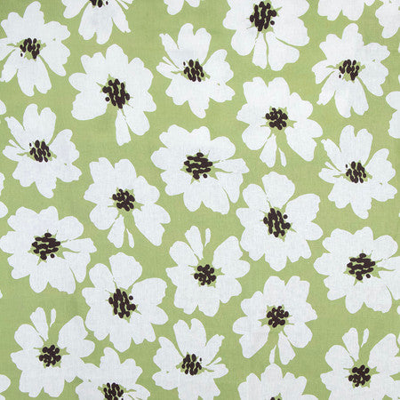 Daisy Field Sage by Carole Designer Fabric Serene Green 100% Linen 15,000 Wyzenbeek Double Rubs 17" V, 27 1/2" H 58" - Swanky Fabrics -