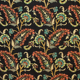 Valerian English Garden by Carole Fabric Tortoise Shell 100% POLYESTER INDIA Passes 3,000 Double Rubs Wyzenbeek Horizontal: 14" and Vertical: 17" V 52" - Fabric Carolina -