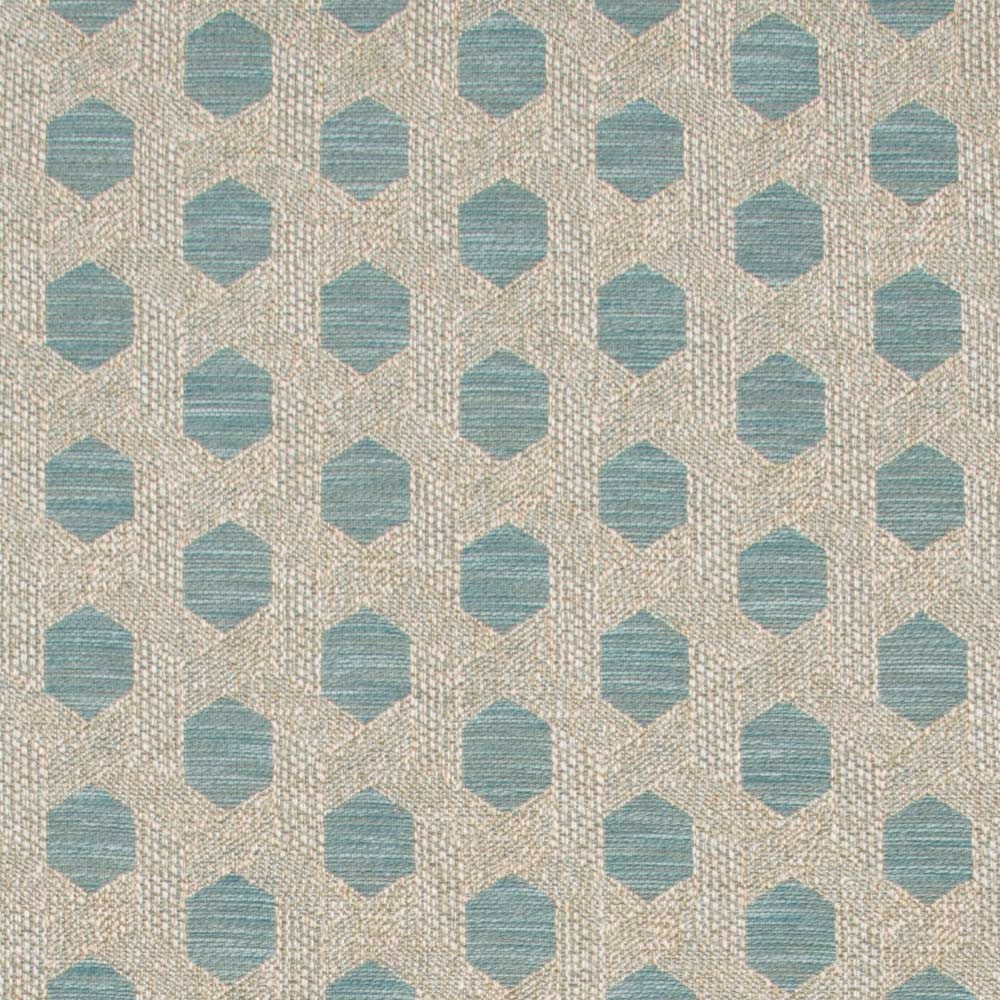 Lattice Wall Mineral by Carole Fabric Wintermint 78% Polyester, 15% Acrylic, 7% Linen Turkey 20,000 Martindale Circular Rubs Horizontal: 4.75 and Vertical: 2.75 54 - Fabric Carolina -