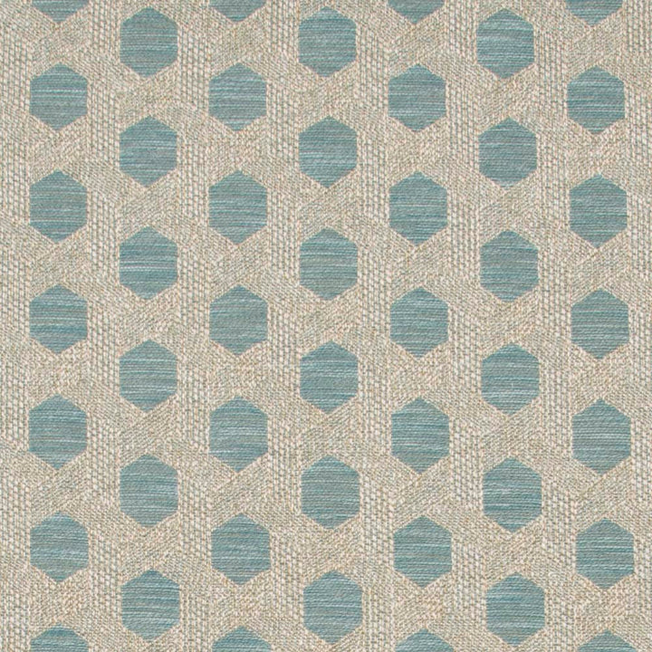 Lattice Wall Mineral by Carole Fabric Wintermint 78% Polyester, 15% Acrylic, 7% Linen Turkey 20,000 Martindale Circular Rubs Horizontal: 4.75 and Vertical: 2.75 54 - Fabric Carolina -