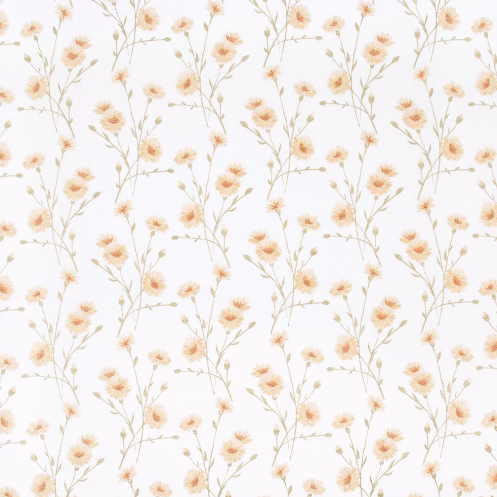 Place To Rest Daisy by Carole Fabric Coconut Cream 52% Cotton, 48% Polyester India Passes 30,000 Double Rubs Wyzenbeek Horizontal: 10375 and Vertical: 925 52 - Fabric Carolina -