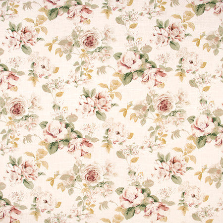Welcome Summer Blush by Carole Fabric Geranium 55% Linen, 45% Viscose UK Passes 18,000 Circular Rubs Martindale Horizontal: 13 1/2" D and Vertical: 25 1/4" V 52375" - Fabric Carolina -