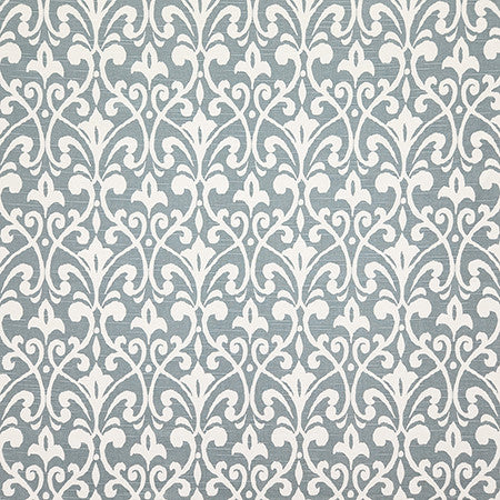 Prince Of Shy Blue by Carole Fabric Dewdrop 100% Cotton Pakistan  8 1/2" V, 6 3/4" H 54"  - Fabric Carolina -