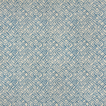Walk Away Bluebell by Carole Designer Fabric Blue Crush 100% Cotton India 13 1/4" V, 13 1/2" H 55 1/2"" - Swanky Fabrics -